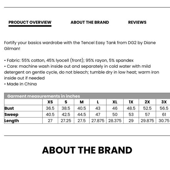 Nwt DIANE GILMAN tender easy tank - Picture 2 of 4